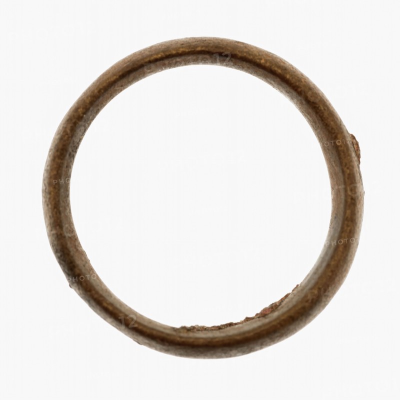 Copper ring, semicircular cross-section, ring jewel clothing accessory clothing soil find copper bronze metal d 0.4, cast Copper
