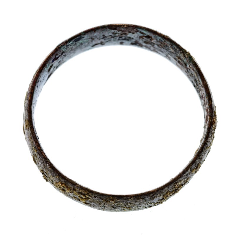 Ring of gilt copper, classic wedding ring, marked, ring ornament clothing accessory clothing soil find copper gold metal, cast