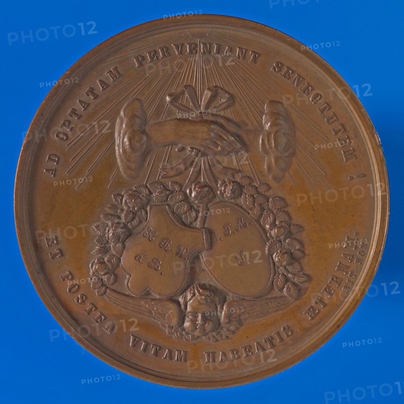 J.P.M. Menger, Medal at the silver wedding feast of H.R.W. De Bruijn (wine buyer in Rotterdam) and C.J.M. Serruijs on August 15