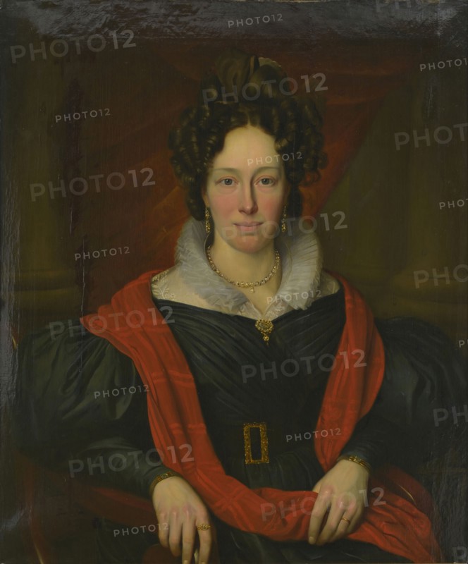 Petrus van Schendel, Portrait of Anna Antoinette Brugger Maes (1803-1892), portrait painting footage oil color linen, Portrait