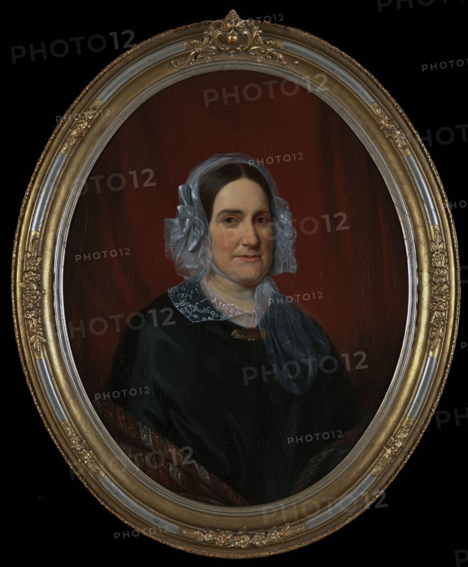 Portrait of Maria Cornelia de BRIT, portrait painting footage linen oil paint wood, Oil on canvas