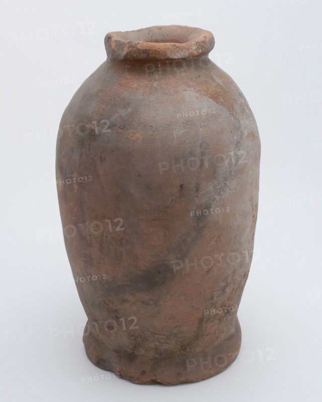 Pottery pot on stand, baluster shape, was used in the sugar industry, sugar bowl pot holder soil find ceramic earthenware glaze