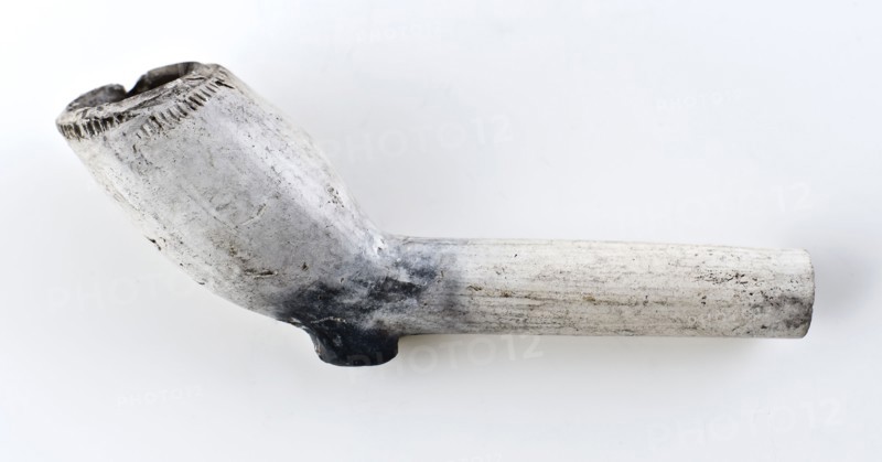 Clay pipe, marked, with smooth handle, clay pipe smoking equipment smoke floor pottery ceramics pottery h 2,9, pressed finished