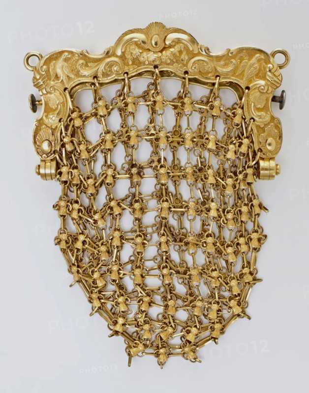 Golden braid bag, clamp bag bag clothing accessory clothing gold, d 1.0