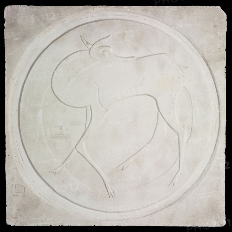 Leendert Bolle, Proof casting in positive for large sized penny or model for reduction in embossed stylized deer
