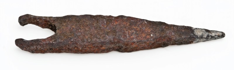 Possible pointed rear of small hammer, hammer tool kit fragment ground find iron metal, archeology Rotterdam City Triangle