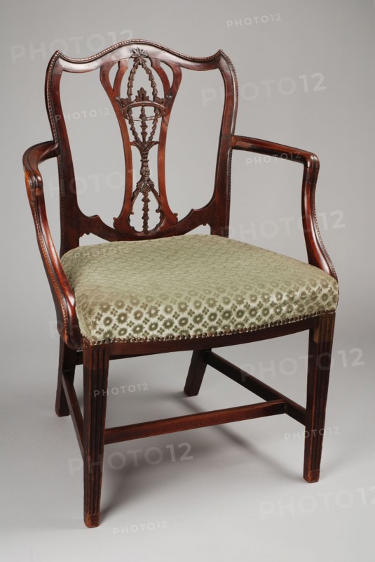 Mahogany Chippendale armchair, armchair chair seating furniture furniture interior design wood mahogany beechwood velvet brass