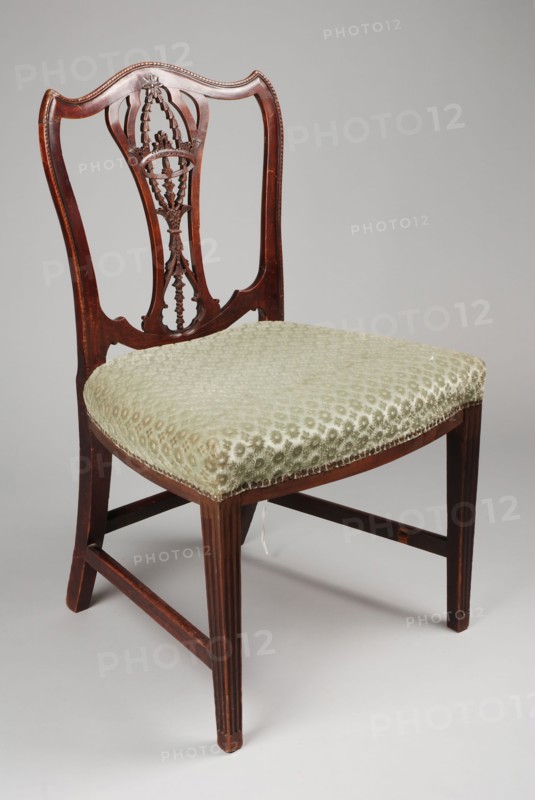 Mahogany straight Chippendale chair, straight-seat chair seat furniture interior interior design wood mahogany beechwood velvet