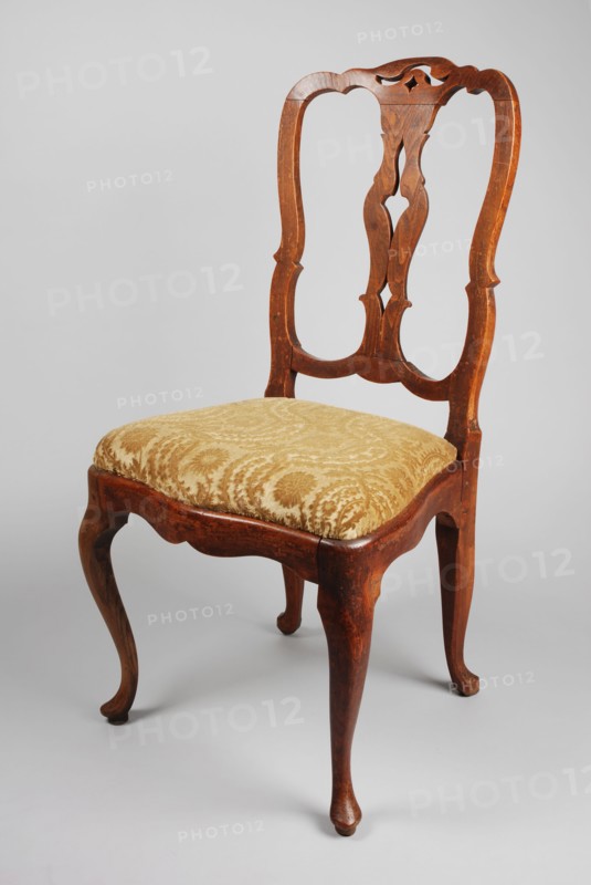 Straight elm wood rococo chair, chair furniture furniture interior design wood elm wood textile, Openwork backrest modern green