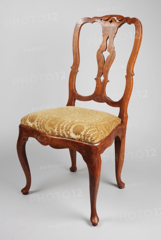 Straight elm wood rococo chair, chair furniture furniture interior design wood elm wood textile, Openwork backrest modern green