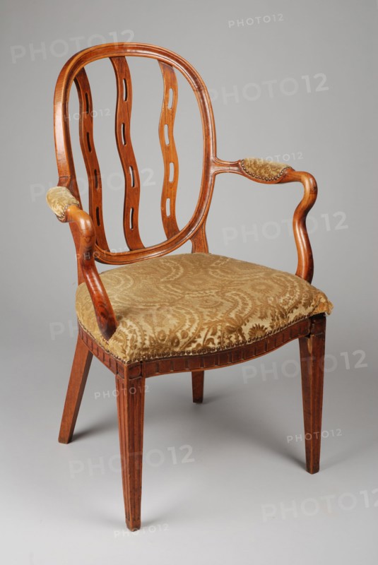 Eggshade Louis Seize armchair, armchair chair furniture furniture interior design wood elm wood velvet, Oval openwork backrest