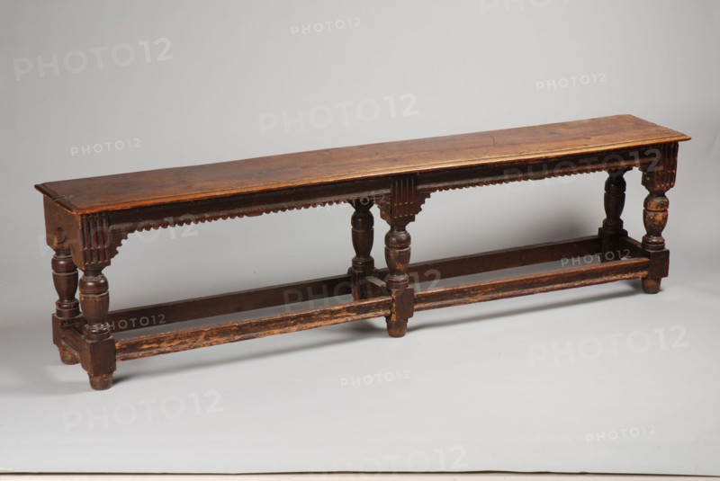 Oak renaissance bench of the Reformed Old Woman's House, bench seating furniture interior interior design oak wood timber, Bench