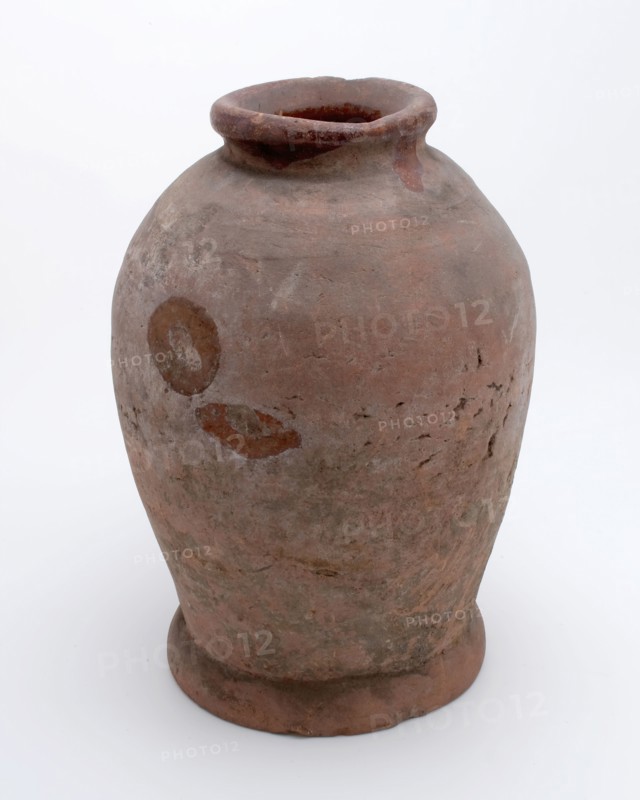 Pottery pot on stand, baluster shape, was used in the sugar industry, sugar bowl pot holder soil find ceramic earthenware glaze