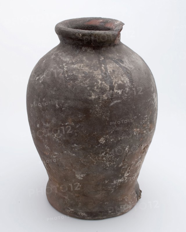 Pottery pot on stand, baluster shape, was used in the sugar industry, sugar bowl pot holder soil find ceramic earthenware glaze