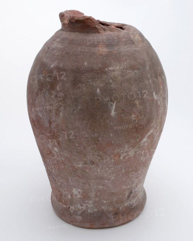 Pottery pot on stand, baluster shape, was used in the sugar industry, sugar bowl pot holder earth discovery ceramic earthenware