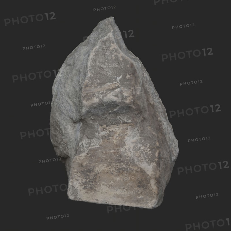 Fragment pedestal image in gown, sculpture sculpture fragment sandstone stone, total (10397 tm 10400) ca 130 kg sculpted