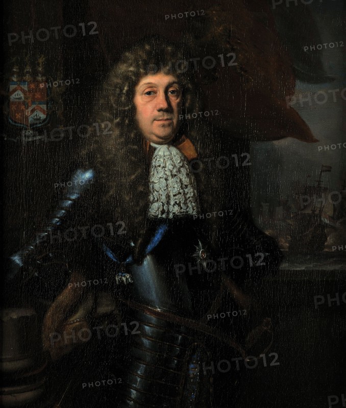 David van der Plaes (Amsterdam 1647 - Amsterdam 1704), Portrait of Cornelis Tromp (1629-1691), portrait painting imagery linen