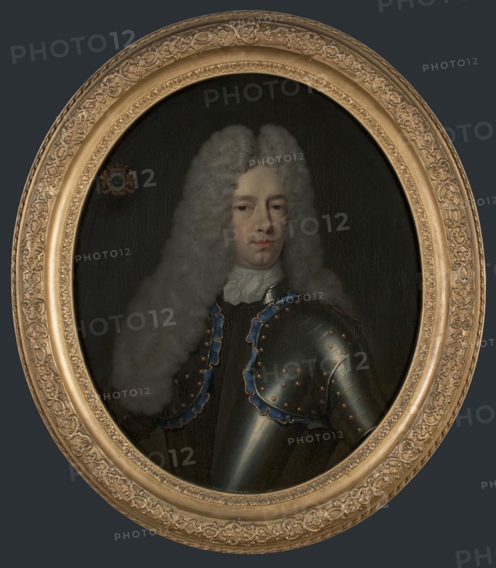 Portrait of Gijsbert Diederiksz. Van Hogendorp (1667-1750), portrait painting footage linen oil painting, Oval portrait of man