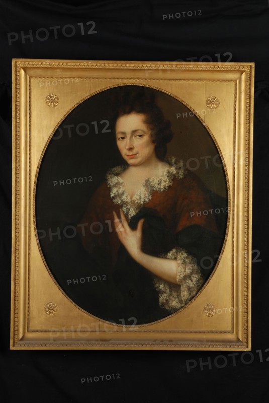 Johann Friedrich Bodecker, Portrait of Sara Davidsdr. Le Balleur (1663-1735), portrait painting material linen oil paint, Oval