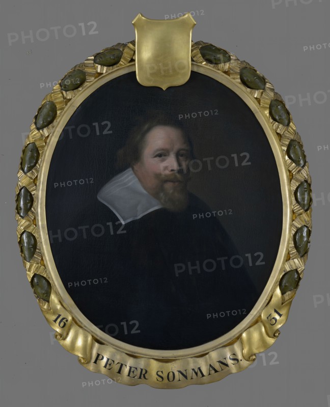 Pieter van der Werff, Portrait of Pieter Sonmans (1588-1660), portrait painting visual material linen oil painting canvas, Oval