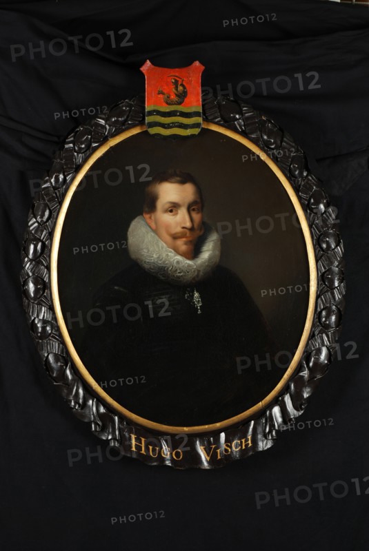 Pieter van der Werff, Portrait of Hugo Visch (? -1639), director of the VOC between 1626 and 1639, portrait painting visual