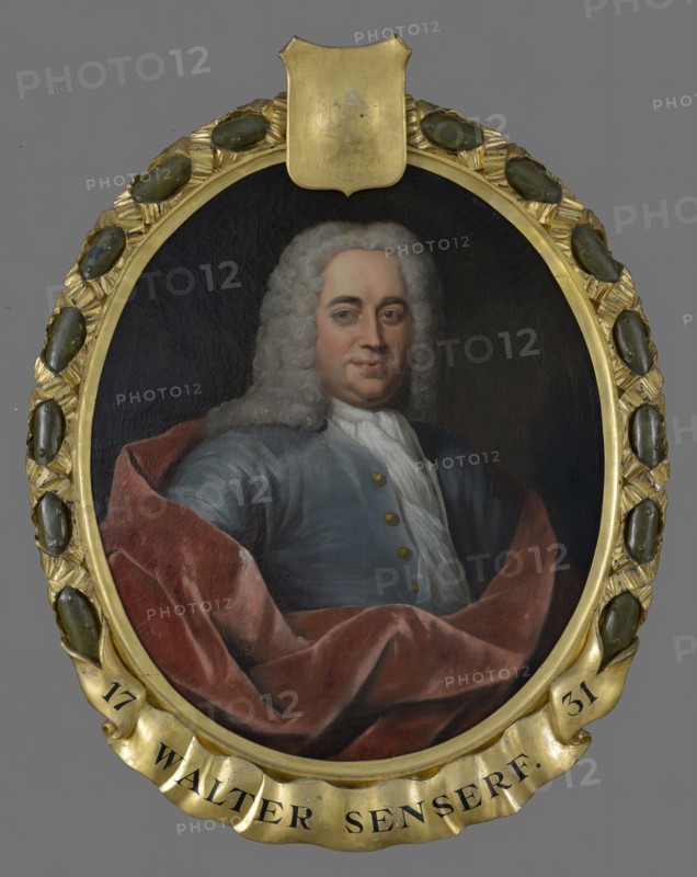 Jan Maurits Quinkhard, Portrait of (Sir) Walter (Gualtherus) Senserf or Senserff (1683-1752), portrait painting visual material