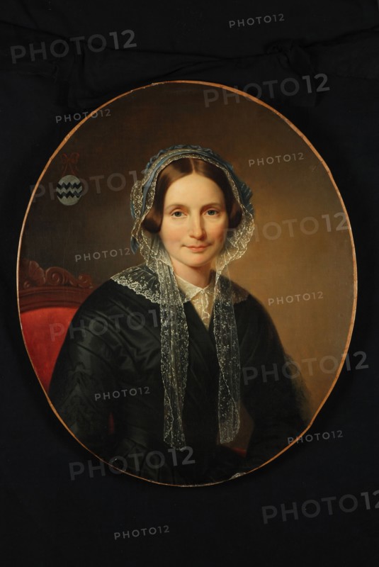 Robert van Eijsden, Portrait of Henriette Elisabeth Van Reede van Oudtshoorn (1811-1857), portrait painting canvas linen oil
