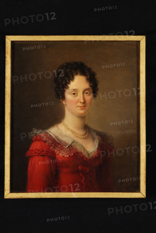 Portrait of Anna Jozina van der Pot (1792-1867), portrait painting footage wood oil, Standing rectangular portrait of woman