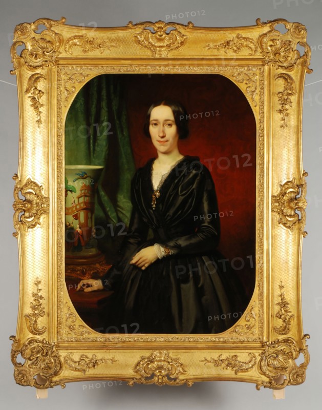 Willem Hendrik Schmidt, Portrait of Elisabeth van Hoboken (1819-1888), portrait painting footage linen oil painting wood canvas