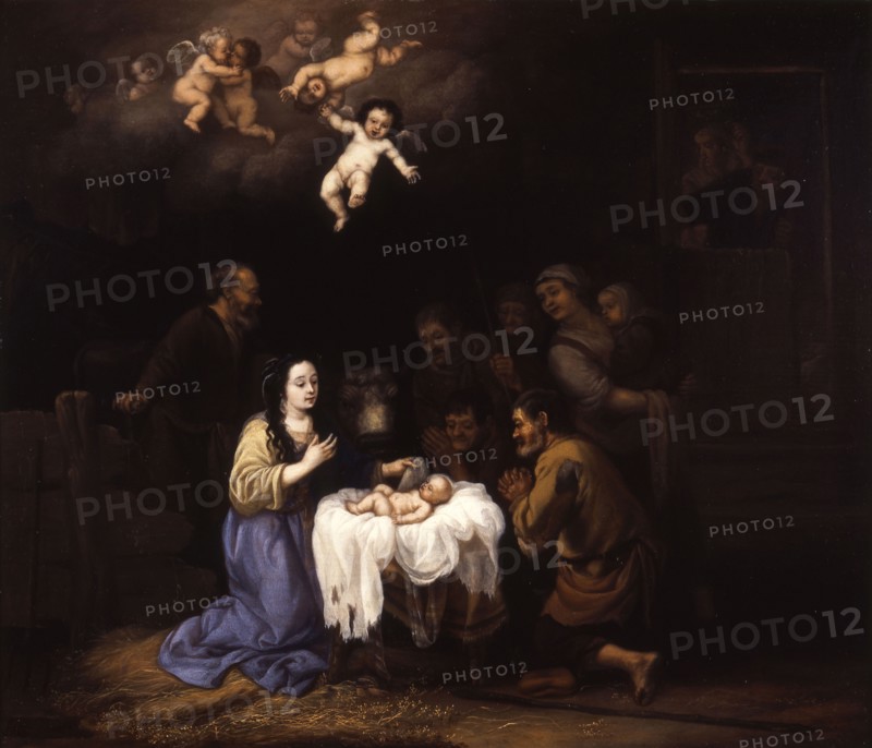 François Verwilt, Adoration by the shepherds, painting visual material oil painting wood, Painting: oil on panel signed lower