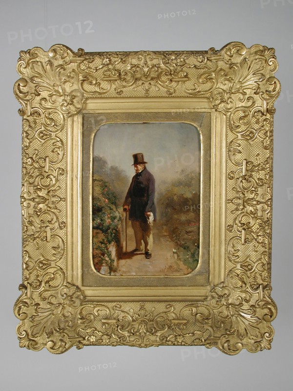 Charles Rochussen, Posthumous portrait of Hendrik Rochussen, father of the painter, portrait painting footage wood oil, Standing