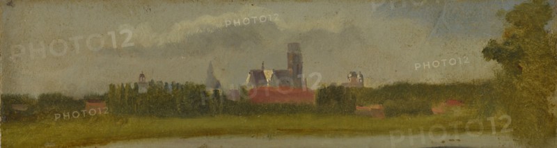 Jan Bikkers, Rotterdam from the Kippenbrug, cityscape painting visual material paper cardboard oil paint with carrier, cityscape