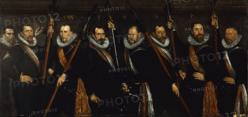 Rotterdamse portrait artist, Portrait of seven officers and the worth of the Saint George chairs in Rotterdam, portrait