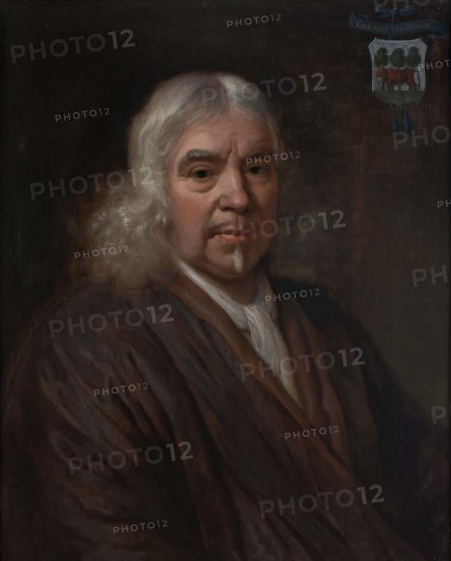Portrait of possibly Gerrit Pietersz. Verbosch, portrait painting visual material wood oil, Standing rectangular portrait of man