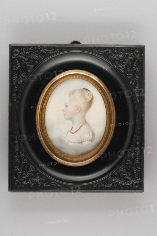Etienne Bouchardy, Portrait miniature by Louise van Hogendorp (-1812), portrait miniature painting footage wood ivory paint