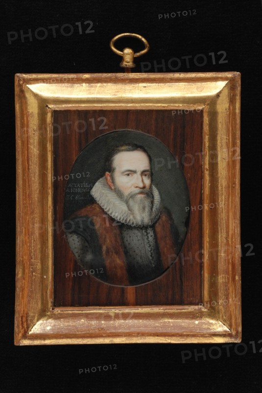 Johan Christiaan Elin, Portrait miniature by Johan van Oldenbarnevelt, portrait miniature painting footage wood ivory paint