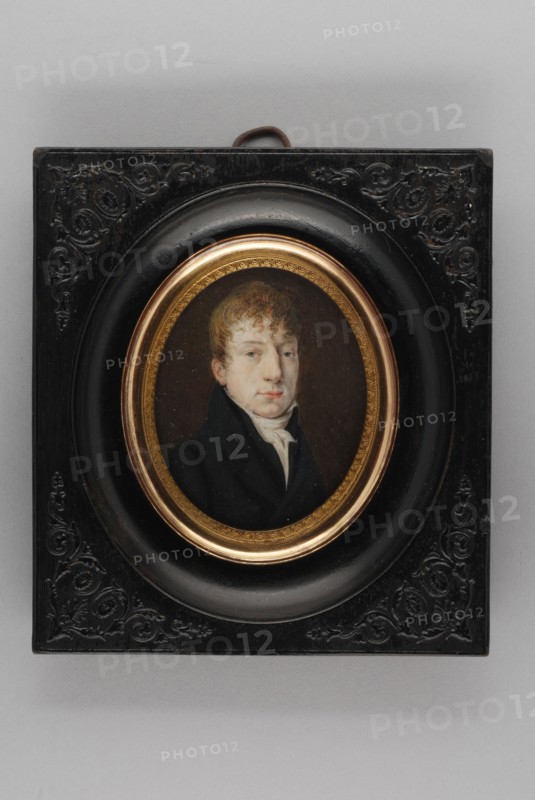 Willem Joan Hendrik van Oosterzee (?), Portrait miniature of Willem Joan Hendrik van Oosterzee, self-portrait? portrait