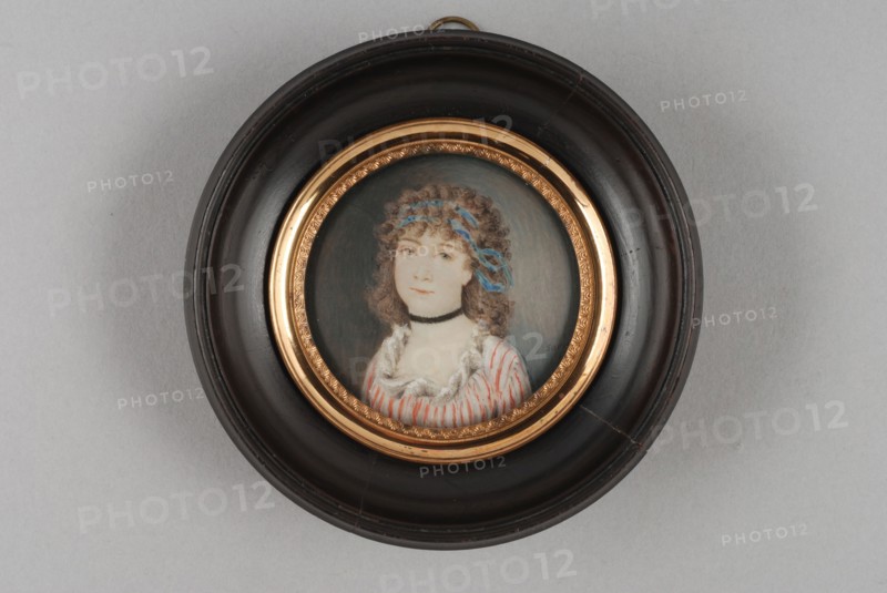 Portrait miniature of Magdalena Sara Maria Boonen (1801-1825), portrait miniature painting sculpture wood ivory paint watercolor