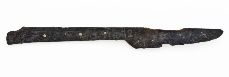 Blade with plate guide and attached handle protector, knife cutlery ground find iron metal, Blade with plate rail and forged