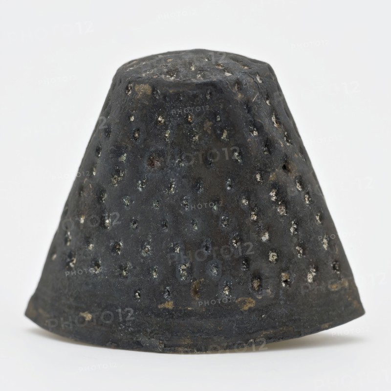Copper pressed thimble, thimble sewing kit soil find copper metal, pressed Copper pressed thimble with pits without groove