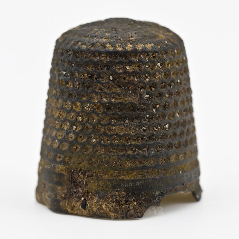 Copper pressed thimble, thimble sewing kit soil find copper metal, pressed Copper pressed thimble with holes without groove