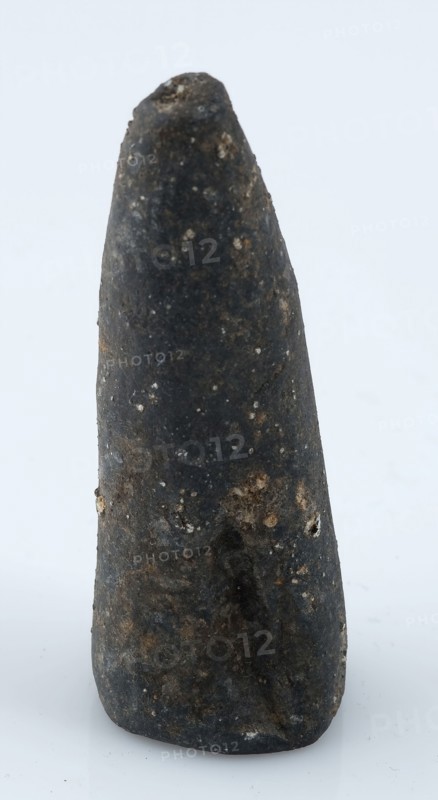 Lead object, hollow point, artifact foundations lead metal, cast Three lead points (-C): hollow and tapered archaeology