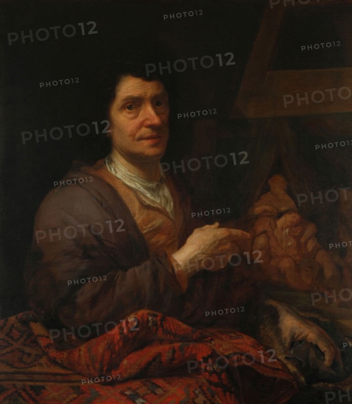 Joost van Geel, Self-portrait Joost van Geel, self-portrait portrait painting material wood linen oil painting, Standing