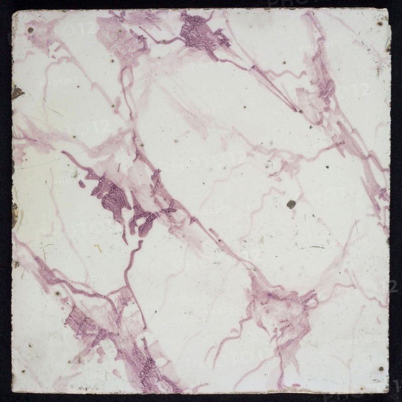 Square light purple marbled tile, finely veined with stains, yellow pottery, border tile wall tile tile sculpture ceramic