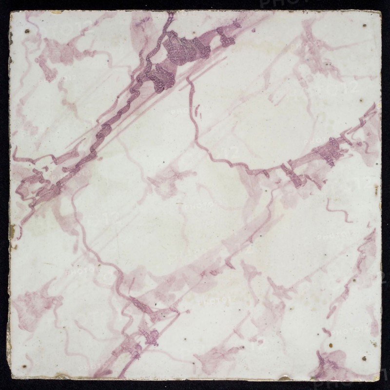 Square light purple marbled tile, finely veined with stains, yellow pottery, border tile wall tile tile sculpture ceramic