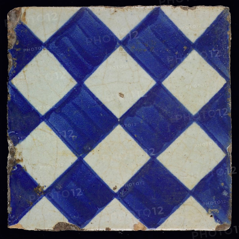 Ornament tile, blue on gray, with dark blue brushed check pattern as checkerplate, small windows, floor tile tile images ceramic