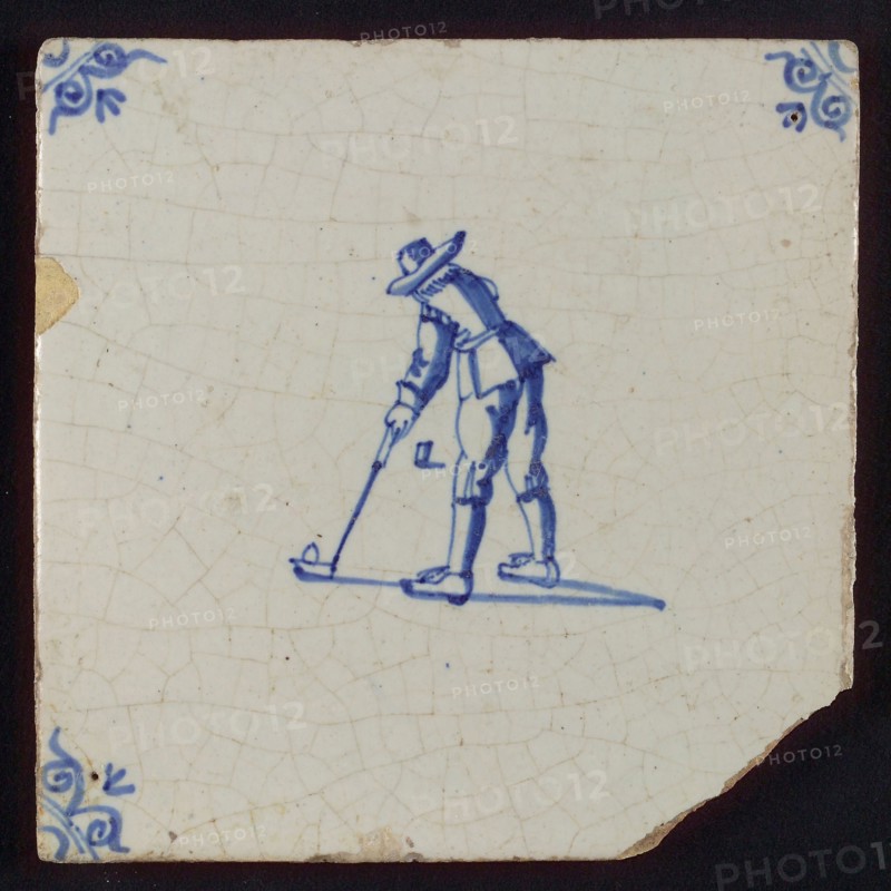 Scene tile, child's play, flasks, corner motif ox's head, wall tile tile sculpture ceramic earthenware glaze, baked 2x glazed