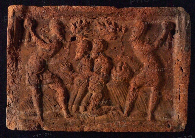 Hearthstone, from Antwerp Belgium, with narrow frame, the history of Susanna, fireplace stone part ceramics brick, fired Hearth