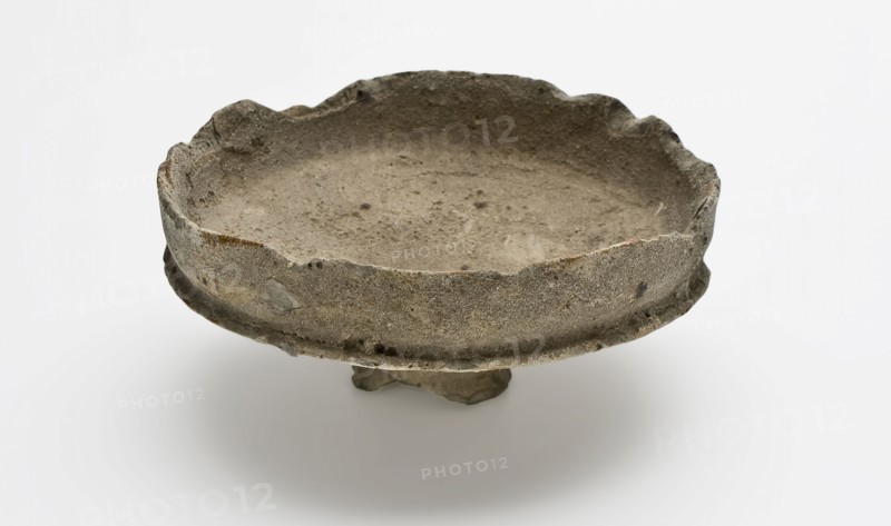 pottery bowl dish holder holder foundations pottery stoneware, hand-turned baked stoneware drinking bowl gray shard unglazed