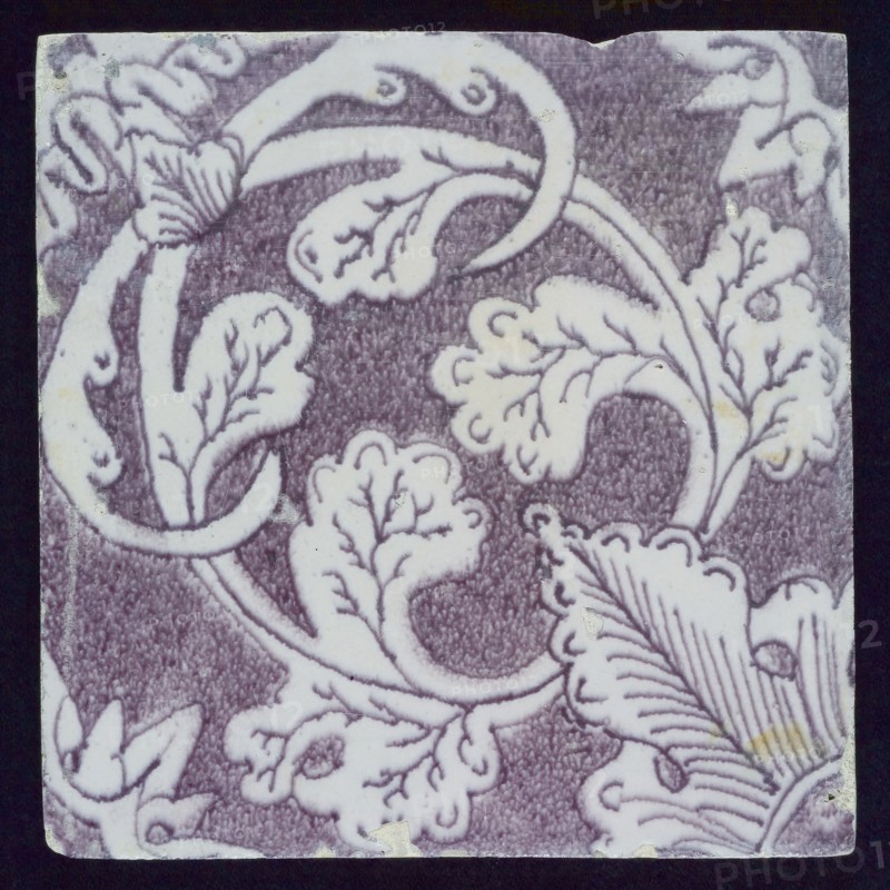 Ornament tile with diagonal decor, sprinkled manganese fond, wall tile tile sculpture ceramic earthenware glaze, baked 2x glazed